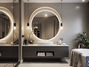 Nowoczesna łazienka w stylu glamour. - zdjęcie od KXR Architekci | Architekt & Architekt wnętrz Rzeszów