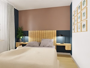 sypialnia w niewielkim mieszkaniu - zdjęcie od ZA-PROJEKTOWANE pracownia projektowania wnętrz
