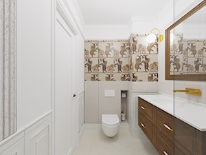 łazienka z elementami kolonialnymi - zdjęcie od ZA-PROJEKTOWANE pracownia projektowania wnętrz
