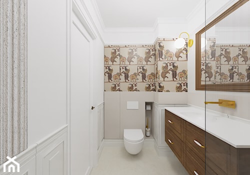 łazienka z elementami kolonialnymi - zdjęcie od ZA-PROJEKTOWANE pracownia projektowania wnętrz