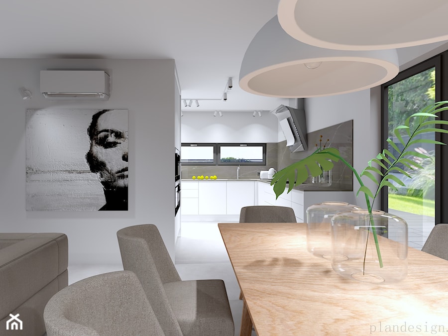 dom Zielonka - Jadalnia, styl nowoczesny - zdjęcie od Plan Design projektowanie wnętrz online