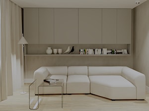 kawalerka Toruń - Salon, styl minimalistyczny - zdjęcie od Plan Design projektowanie wnętrz online
