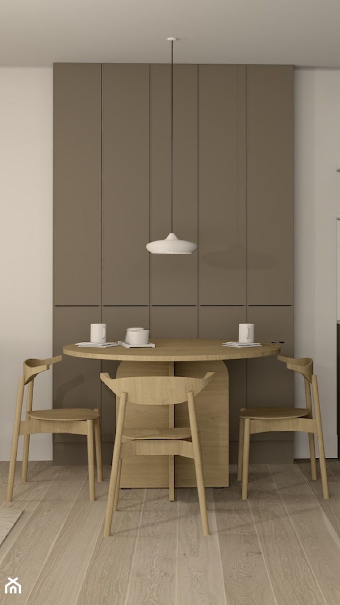 mieszkanie w bloku naturalne kolory - Kuchnia, styl minimalistyczny - zdjęcie od Plan Design projektowanie wnętrz online