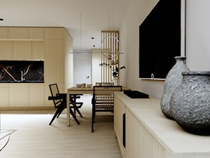 mały aneks drewno naturalne - Kuchnia, styl nowoczesny - zdjęcie od Plan Design projektowanie wnętrz online