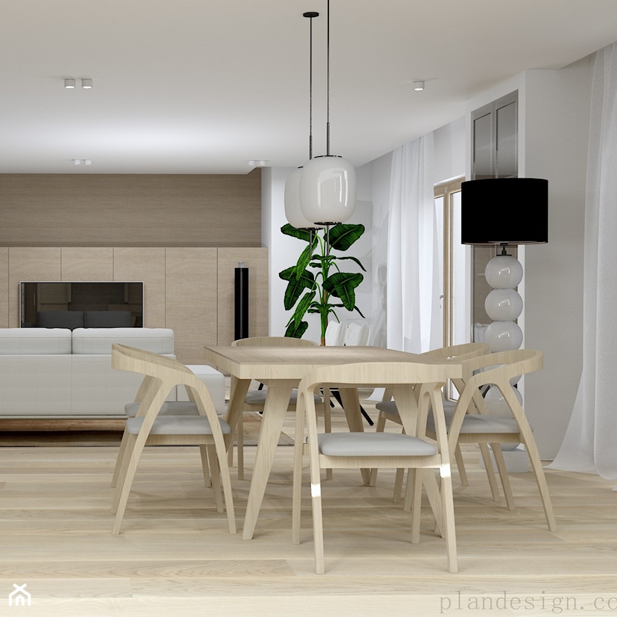 kuchnia jasne drewno - Kuchnia, styl nowoczesny - zdjęcie od Plan Design projektowanie wnętrz online