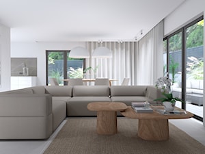 dom Zielonka - Salon, styl nowoczesny - zdjęcie od Plan Design projektowanie wnętrz online