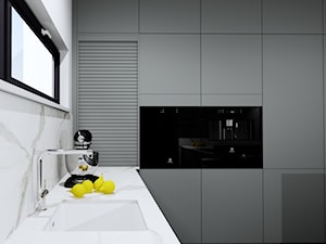 kuchnia w szarości - Kuchnia, styl minimalistyczny - zdjęcie od Plan Design projektowanie wnętrz online