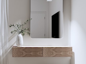 kawalerka Urzecze - Sypialnia, styl minimalistyczny - zdjęcie od Plan Design projektowanie wnętrz online