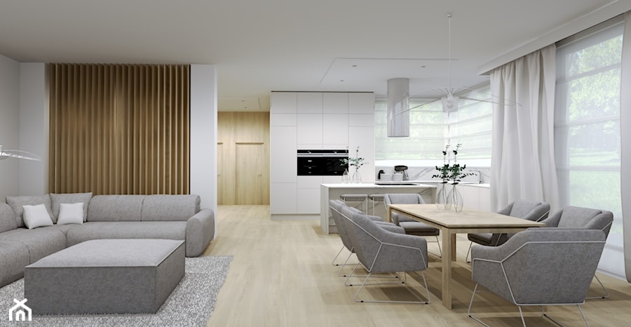dom za miastem - Salon, styl nowoczesny - zdjęcie od Plan Design projektowanie wnętrz online