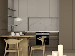mieszkanie w bloku naturalne kolory - Kuchnia, styl minimalistyczny - zdjęcie od Plan Design projektowanie wnętrz online