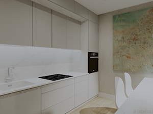 kawalerka Toruń - Kuchnia, styl minimalistyczny - zdjęcie od Plan Design projektowanie wnętrz online