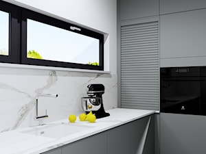 kuchnia w szarości - Kuchnia, styl nowoczesny - zdjęcie od Plan Design projektowanie wnętrz online