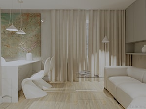 kawalerka Toruń - Salon, styl minimalistyczny - zdjęcie od Plan Design projektowanie wnętrz online