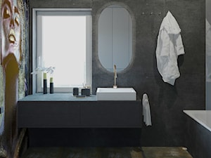 Czarna i niebanalna łazienka - zdjęcie od WinnickaSTUDIO