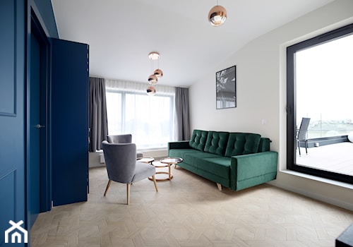 Apartament ul. Piłsudskiego Kraków - Salon, styl vintage - zdjęcie od GRID Studio Projektowe