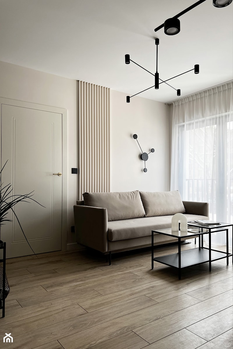 Apartament ul. Wybickiego Kraków - Salon, styl nowoczesny - zdjęcie od GRID Studio Projektowe