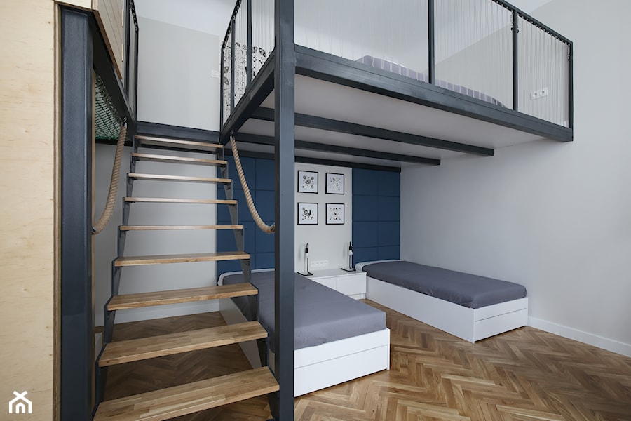 Apartament ul. Krowoderska Kraków - Sypialnia, styl vintage - zdjęcie od GRID Studio Projektowe