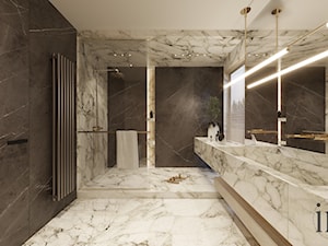 Duża Łazienka z prysznicem i podwójną umywalką - zdjęcie od Infinity Interior Design