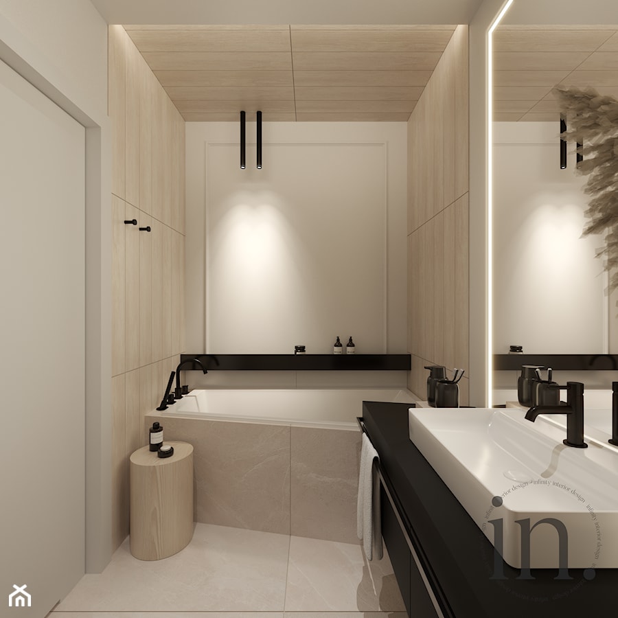 Mała łazienka z wanną - zdjęcie od INFINITY Architektura Wnętrz