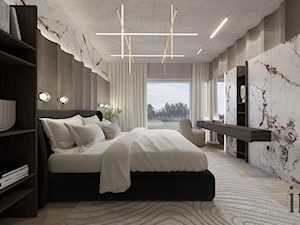 Duża sypialnia małżeńska - zdjęcie od Infinity Interior Design