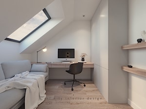 Domowe biuro i pokój gościnny 2w1 - zdjęcie od INFINITY Architektura Wnętrz