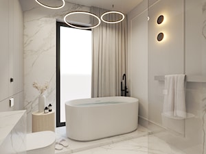 Łazienka z wanną, z prysznicem walk-in w stylu modern classic - zdjęcie od INFINITY Architektura Wnętrz