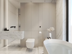 Łazienka z wanną, z prysznicem walk-in w stylu modern classic - zdjęcie od INFINITY Architektura Wnętrz