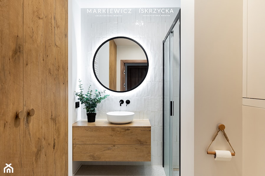 Przytulna łazienka boho - zdjęcie od M-Architektura Wnętrz