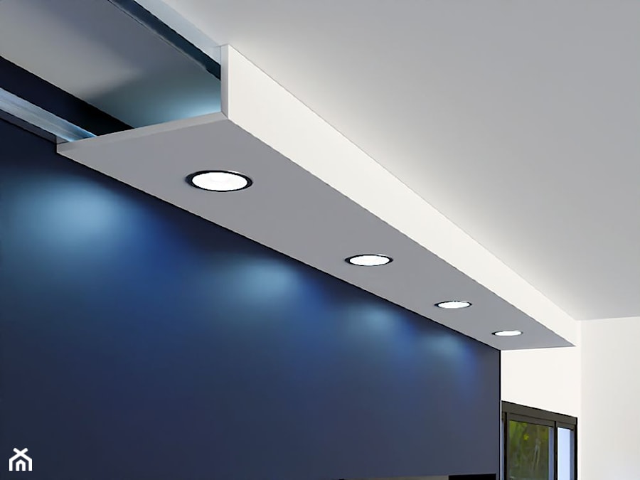 Podwieszany sufit w kuchni z halogenami – model GKU1030 - zdjęcie od Decor System