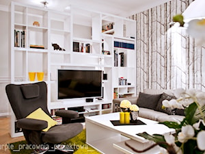 Mieszkanie na Ursynowie - Salon, styl nowoczesny - zdjęcie od PURPLE PRACOWNIA