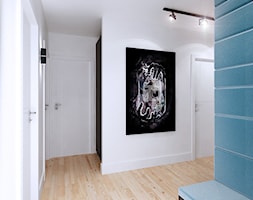 Mieszkanie Wilanów 110 m2 - Średni biały hol / przedpokój, styl nowoczesny - zdjęcie od PURPLE PRACOWNIA - Homebook