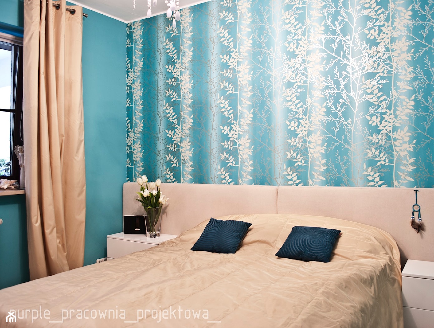 Mieszkanie na Ursynowie - Sypialnia, styl nowoczesny - zdjęcie od PURPLE PRACOWNIA - Homebook