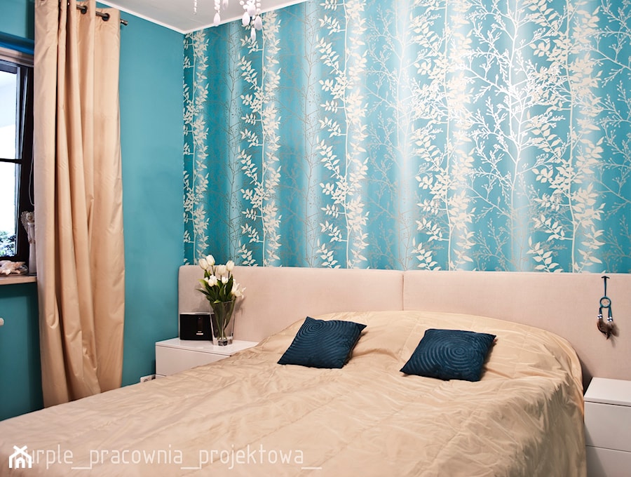 Mieszkanie na Ursynowie - Sypialnia, styl nowoczesny - zdjęcie od PURPLE PRACOWNIA