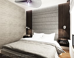 Mieszkanie Wilanów 110 m2 - Mała sypialnia, styl nowoczesny - zdjęcie od PURPLE PRACOWNIA - Homebook