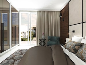 Dom Angola Luanda 850 m2 - Duża beżowa biała brązowa sypialnia, styl nowoczesny - zdjęcie od PURPLE PRACOWNIA