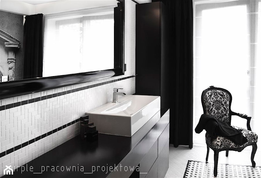 Dom jednorodzinny Białołęka - Łazienka, styl glamour - zdjęcie od PURPLE PRACOWNIA