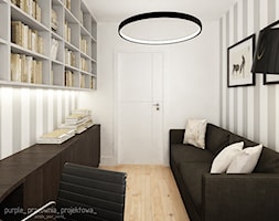 Mieszkanie Wilanów 110 m2 - Małe z sofą biuro, styl nowoczesny - zdjęcie od PURPLE PRACOWNIA - Homebook