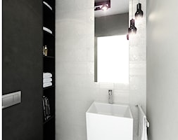 Mieszkanie Wilanów 110 m2 - Mała z punktowym oświetleniem łazienka, styl nowoczesny - zdjęcie od PURPLE PRACOWNIA - Homebook