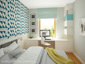 Mieszkanie na Wilanowie - Sypialnia, styl nowoczesny - zdjęcie od PURPLE PRACOWNIA