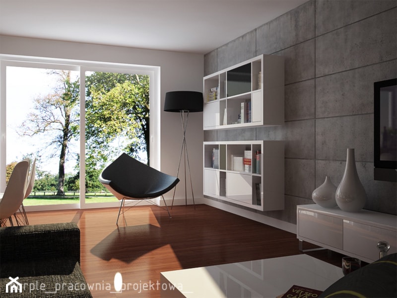 Mieszkanie na Tarchominie - Salon, styl nowoczesny - zdjęcie od PURPLE PRACOWNIA