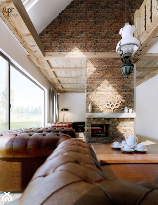 Kaszuby house - Salon, styl rustykalny - zdjęcie od lupinDESIGN