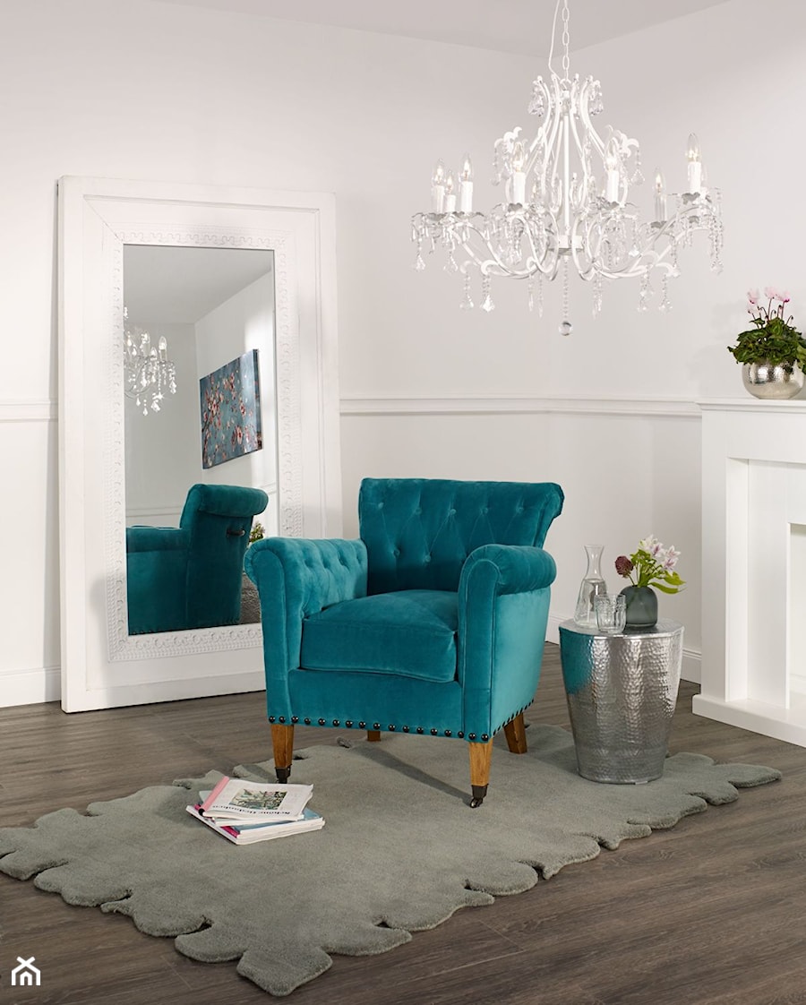 Salon - Biały salon, styl rustykalny - zdjęcie od StyleConcept