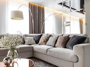 Nowoczesne mieszkanie - konkurs - Mały biały salon, styl nowoczesny - zdjęcie od SAS Wnętrza i Kuchnie