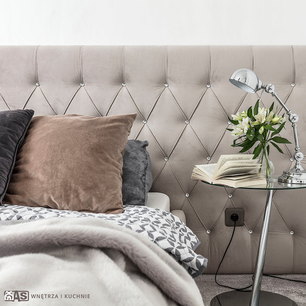 Nowoczesne mieszkanie - konkurs - Mała szara sypialnia, styl nowoczesny - zdjęcie od SAS Wnętrza i Kuchnie - Homebook