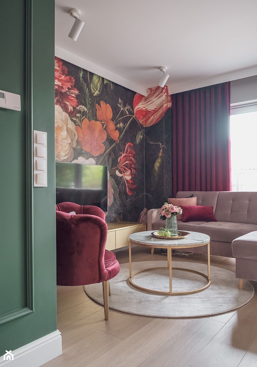 Kobiece mieszkanie - Salon, styl nowoczesny - zdjęcie od Plasun Kuchnie i Wnętrza