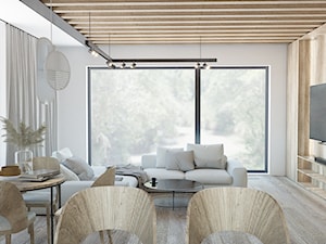Apartament w stylu Japandi - Salon, styl nowoczesny - zdjęcie od DEE INTERIORS
