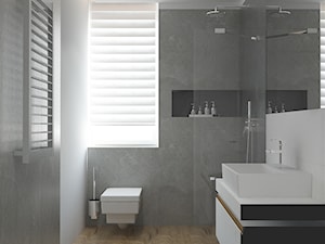 ul. Długa - Średnia z punktowym oświetleniem łazienka z oknem, styl nowoczesny - zdjęcie od Patryk Kowalski Design