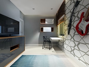 Błonie 1 - Średnie szare biuro, styl nowoczesny - zdjęcie od Patryk Kowalski Design