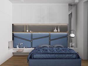 ul. Natolińska - Średnia szara sypialnia, styl nowoczesny - zdjęcie od Patryk Kowalski Design