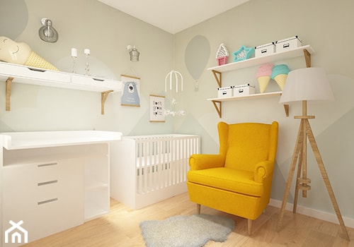 ul. Milenijna - Mały zielony pokój dziecka dla niemowlaka dla chłopca dla dziewczynki, styl tradycy ... - zdjęcie od Patryk Kowalski Design